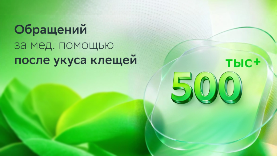 Сезон клещей-2025: более полумиллиона обращений к врачам